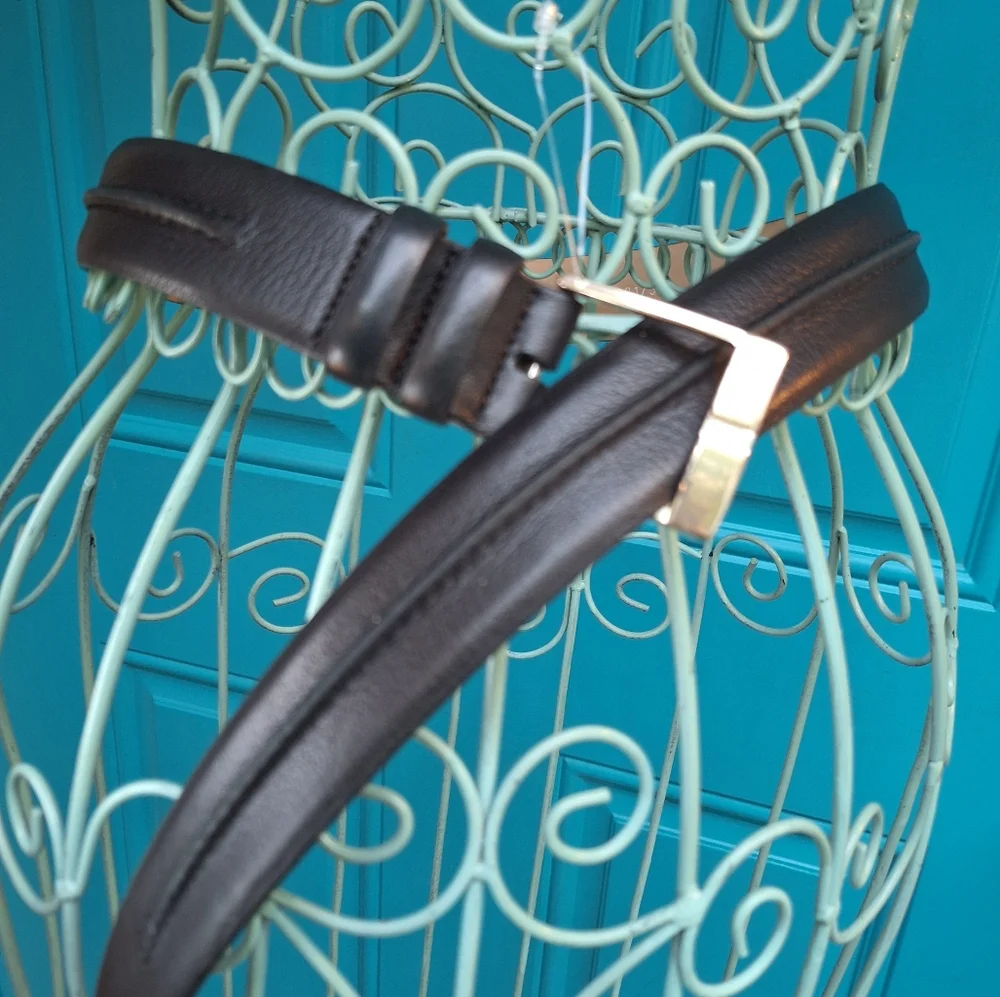 Genuine Leather Embossed Alligator Italian Black Leather Made in Belt